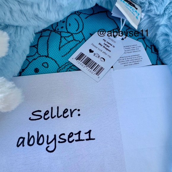 Jellycat Large Sky Dragon Plush Toy NWT Authentic With Dust Bag SKY2DD - Picture 5 of 5